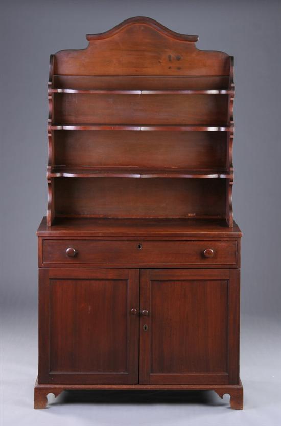 Appraisal: VICTORIAN MAHOGANY HUTCH th century in two parts Upper case