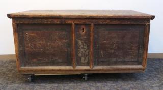 Appraisal: th C Blanket Chest A solid pine painted chest with