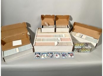 Appraisal: A large assortment of hockey cards Including an unopened box