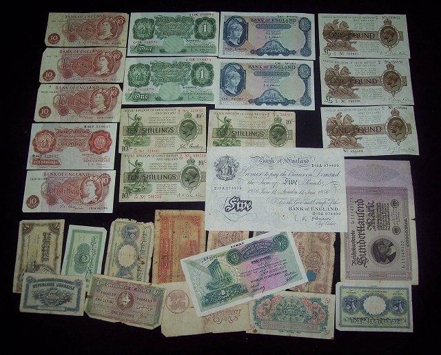 Appraisal: Miscellaneous British Treasury notes including some George V issues and