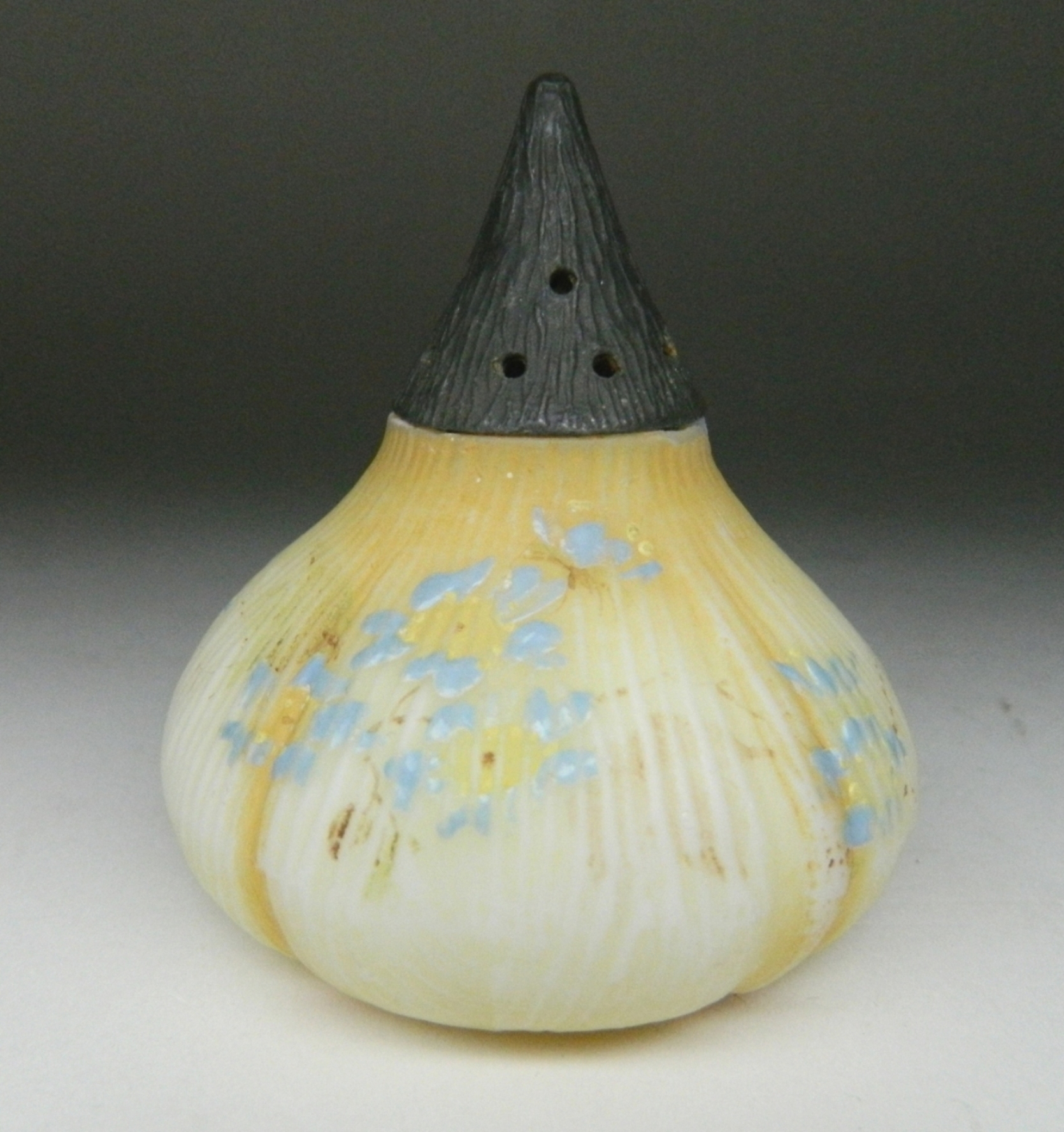 Appraisal: Mt Washington glass salt shaker fig form small nick at