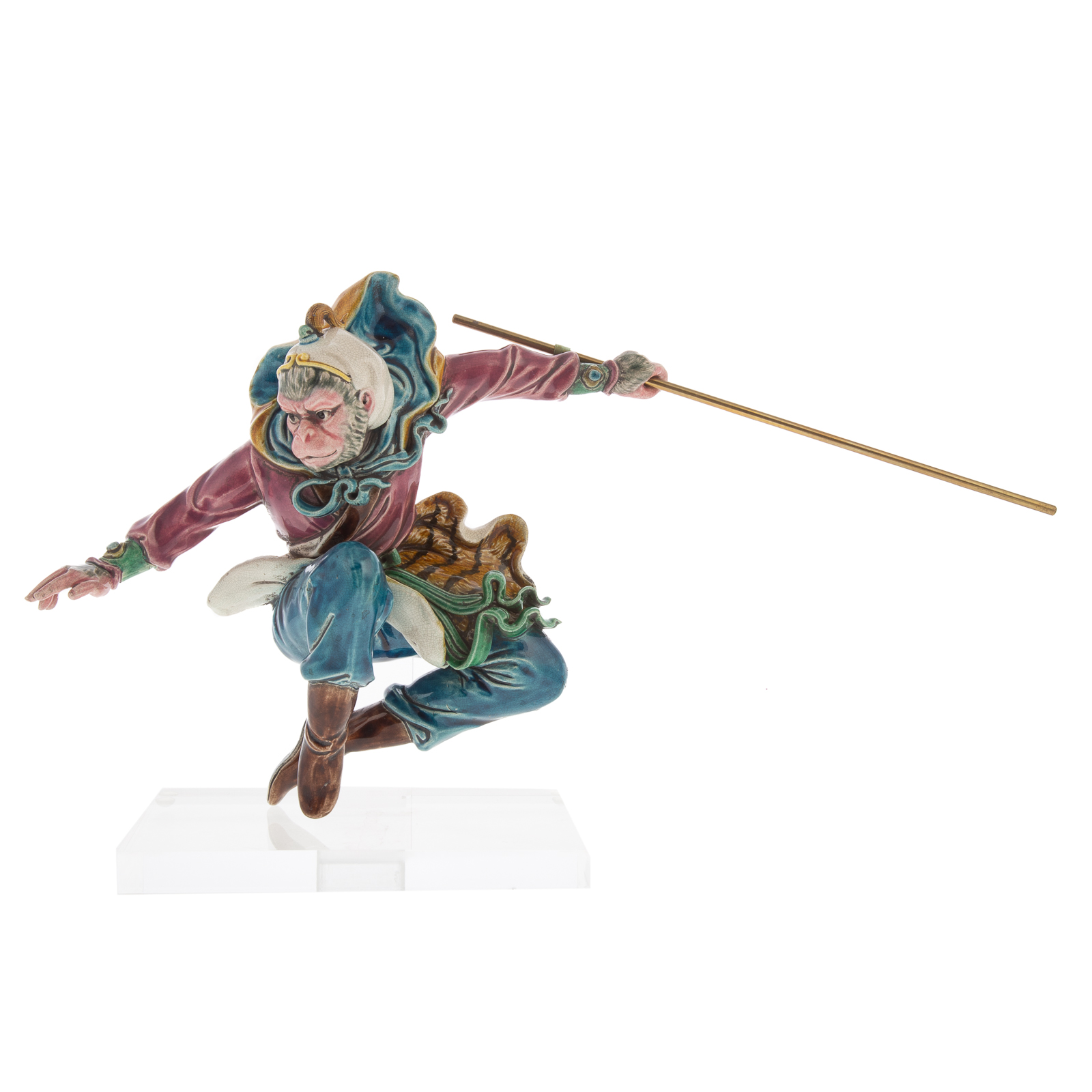 Appraisal: CHINESE PORCELAIN FIGURE OF SUN WUKONG th century dynamic wall