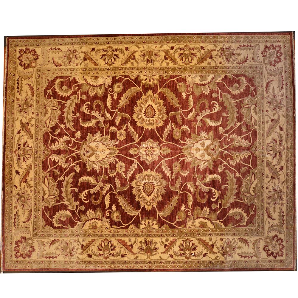 Appraisal: Indo Agra Carpet India x Modern hand-knotted wool pile on