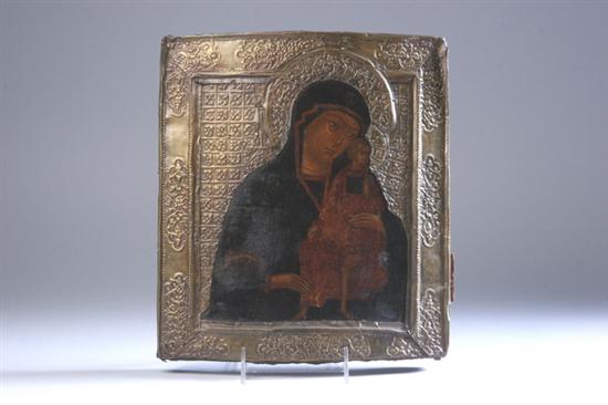 Appraisal: RUSSIAN ICON OF THE MOTHER OF GOD th- th century