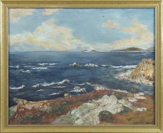 Appraisal: Conni Near Malibu Beach early th c oil on canvas