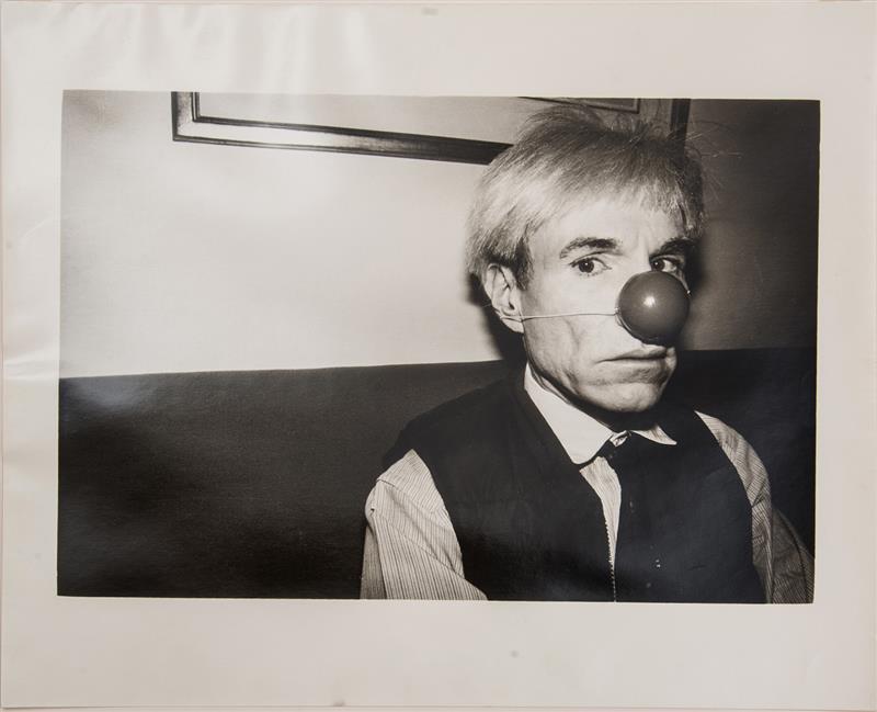 Appraisal: CHRISTOPHER MAKOS b ANDY WARHOL Gelatin silver print signed dated