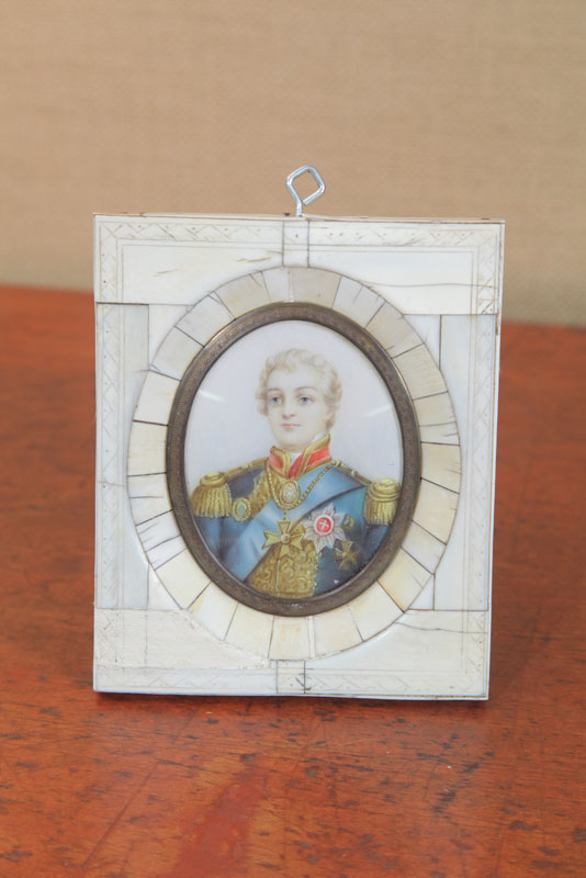 Appraisal: MINIATURE ON IVORY Purportedly of William IV '' h ''