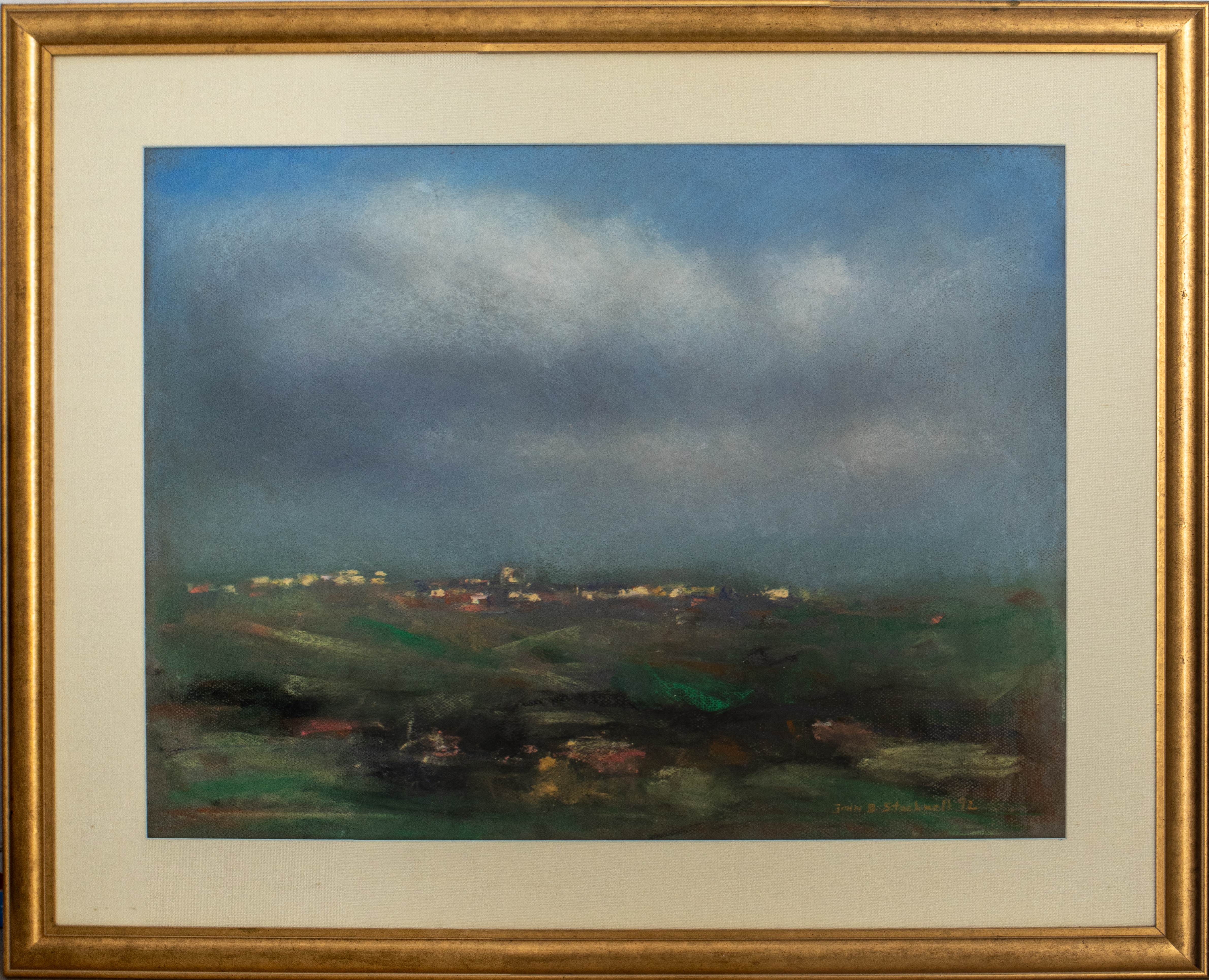 Appraisal: JOHN B STOCKWELL LANDSCAPE PASTEL ON PAPER John B Stockwell