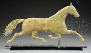 Appraisal: LARGE RUNNING HORSE WEATHERVANE ATTRIBUTED TO A L JEWELL LARGE