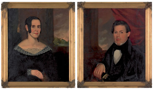 Appraisal: Attributed to William Matthew Prior American - pair of oil