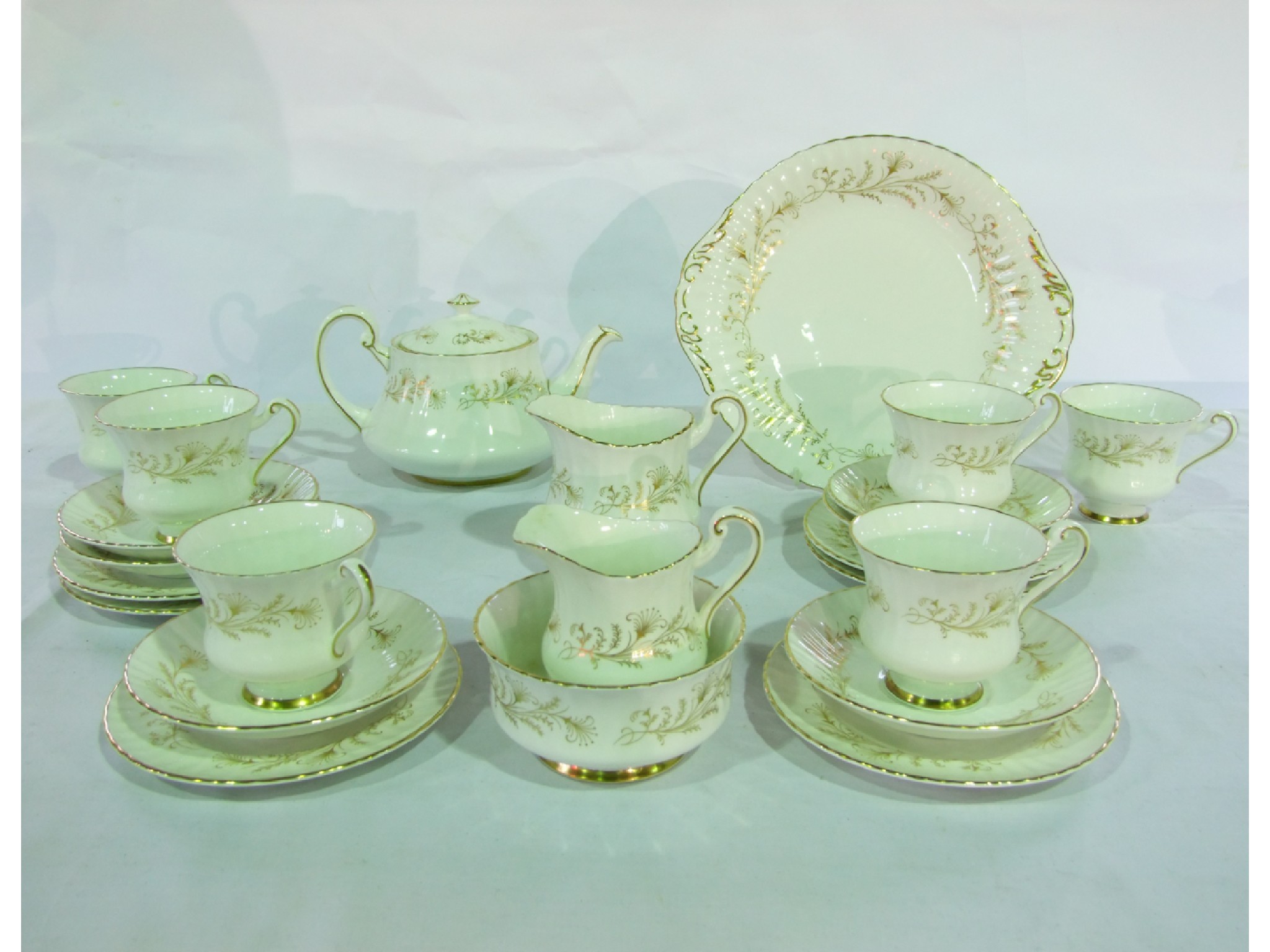 Appraisal: a collection of Paragon China Lafayette pattern tea wares with