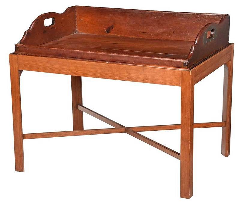 Appraisal: Georgian Pine Butler's Tray on Later Stand British th th