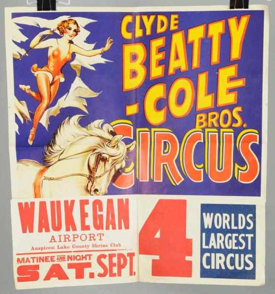 Appraisal: Lot of Large Assorted Circus Posters s to s with