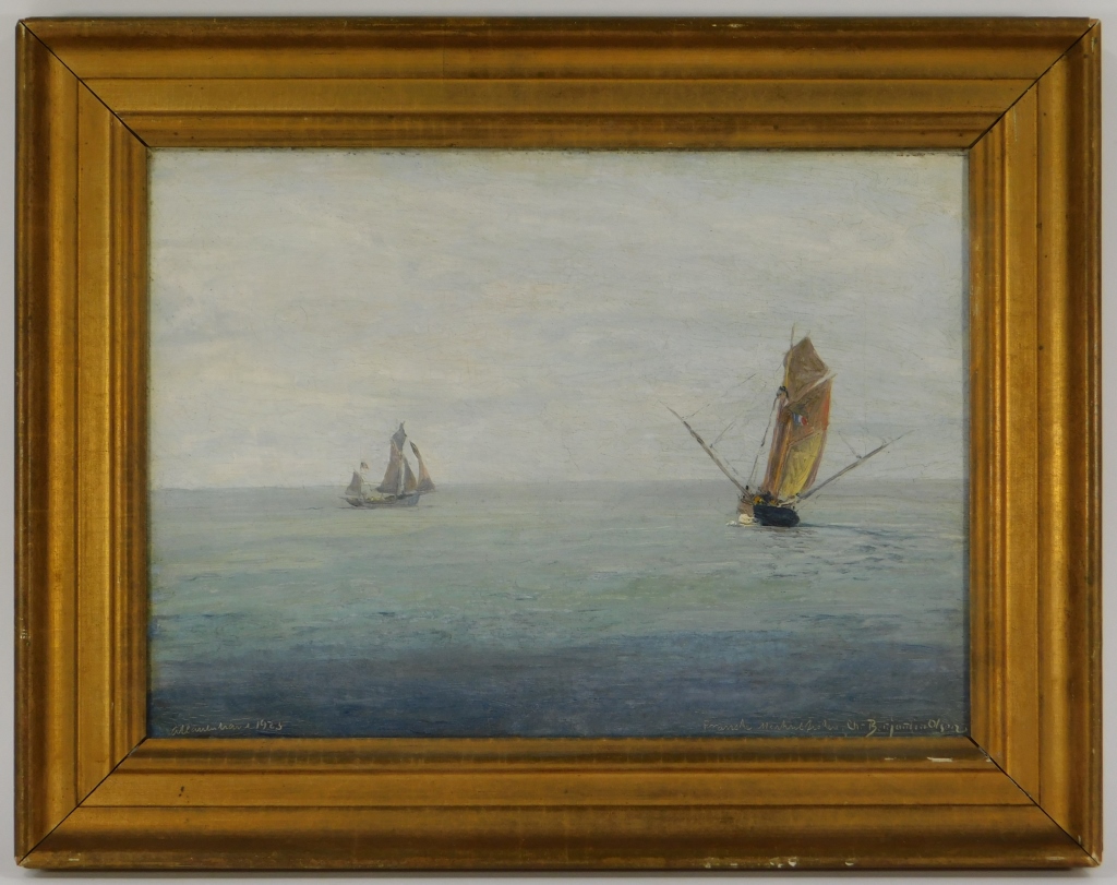 Appraisal: CHRISTIAN B OLSEN O C SEASCAPE PAINTING Denmark - Depicting