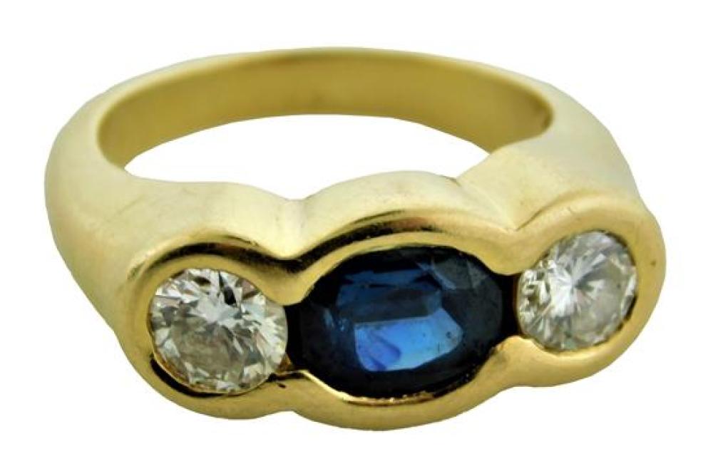 Appraisal: K Sapphire and Diamond Ring Mounting Stamped and tested K