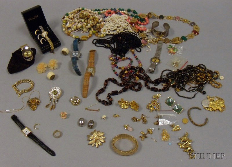 Appraisal: Large Group of Costume Jewelry makers include Givenchy Monet Trifari