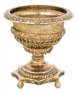 Appraisal: AN ANTIQUE RUSSIAN GILT SILVER CAVIAR STAND IN THE FORM