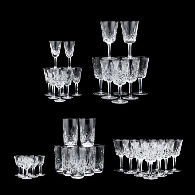 Appraisal: PIECES OF WATERFORD LISMORE CRYSTAL STEMWARE Including goblets in wine