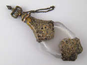 Appraisal: An antique silver gilt mounted rock crystal perfume flask x