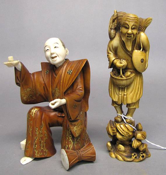 Appraisal: Netsuke Okimono and SagemonoProperty from Various Owners Early th Century