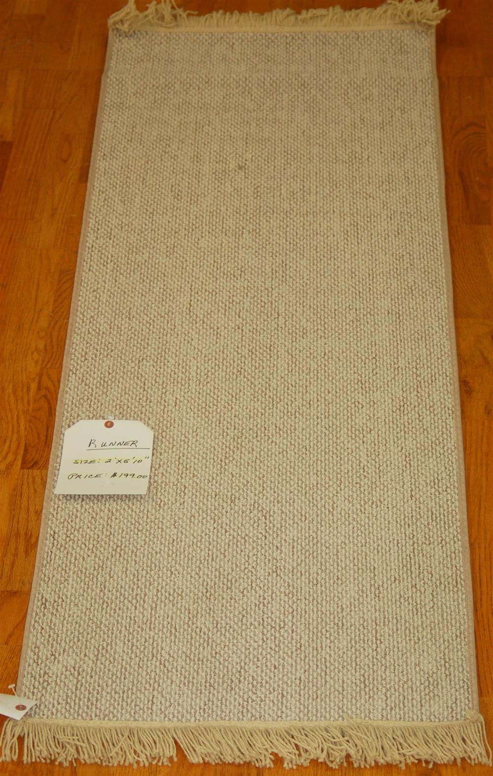 Appraisal: BERBER RUNNER tan color approx ' x '