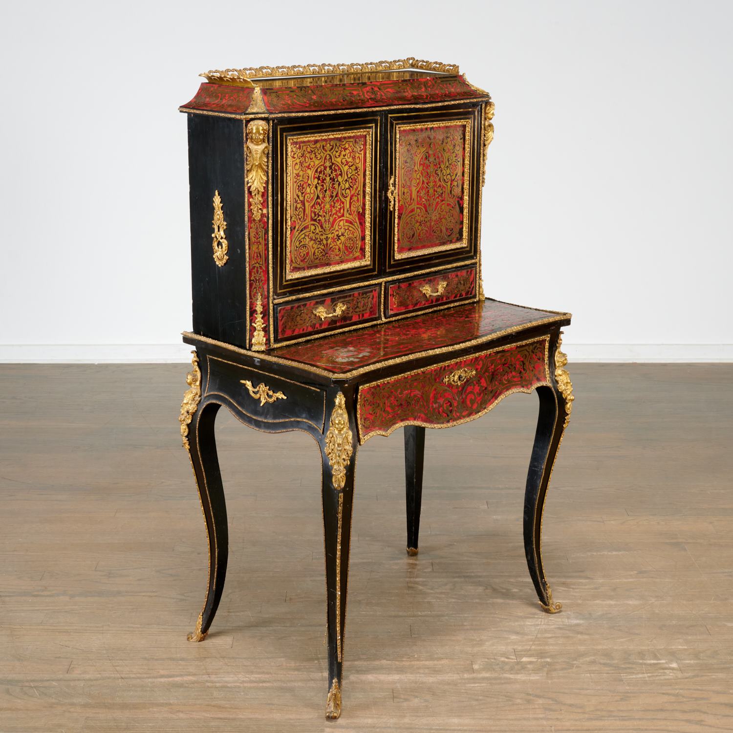 Appraisal: NAPOLEON III ORMOLU-MOUNTED BOULLE BUREAU DE DAME th c France