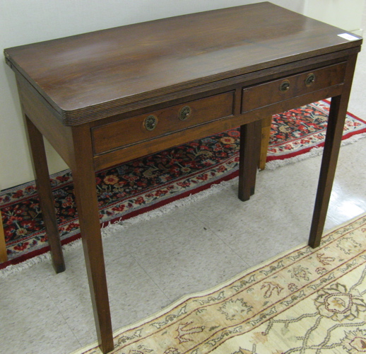 Appraisal: LATE FEDERAL MAHOGANY GAME TABLE American early th century having