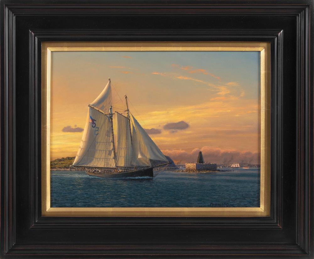 Appraisal: JOSEPH MCGURL MASSACHUSETTS B A BOAT PASSING NIXES MATE BOSTON