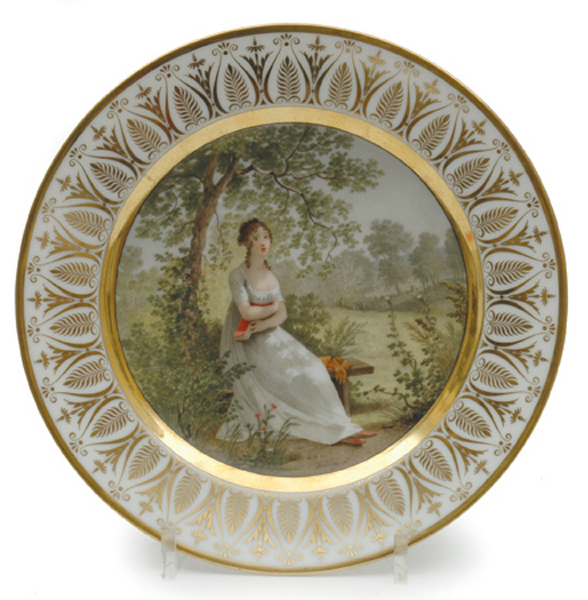 Appraisal: A FINE QUALITY DIHL GUERHARD FRENCH PORCELAIN PORTRAIT PLATE Signed