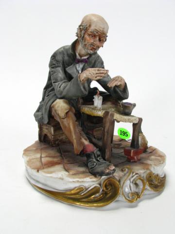 Appraisal: Giuseppe Armani Figure '' tall depicting a Hobo warming his