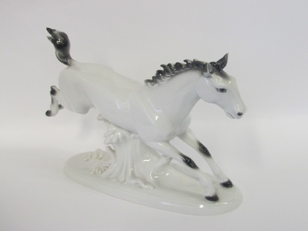 Appraisal: German porcelain figure of a horse