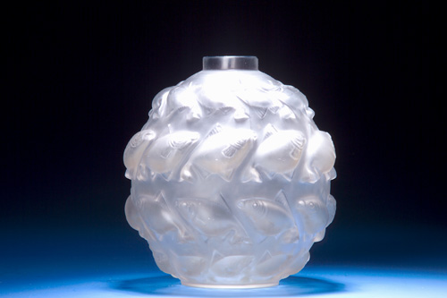 Appraisal: R LALIQUE Vase Camaret clear and frosted ca Engraved R