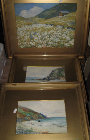 Appraisal: Framed Watercolours depicting Coastel Scenes By Harold Bennet and a