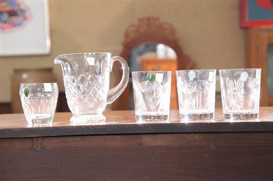 Appraisal: FIVE PIECES OF WATERFORD Small pitcher h Three matching tumblers