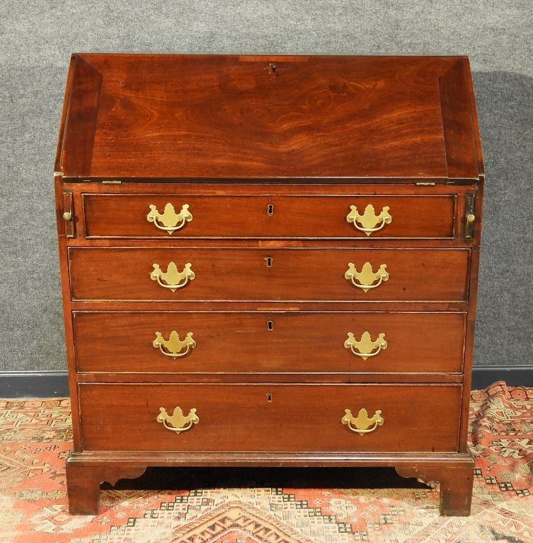 Appraisal: C English George III Slant Front Desk England Circa Slant