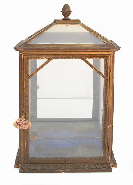 Appraisal: A Neoclassical style giltwood table display cabinet height in width