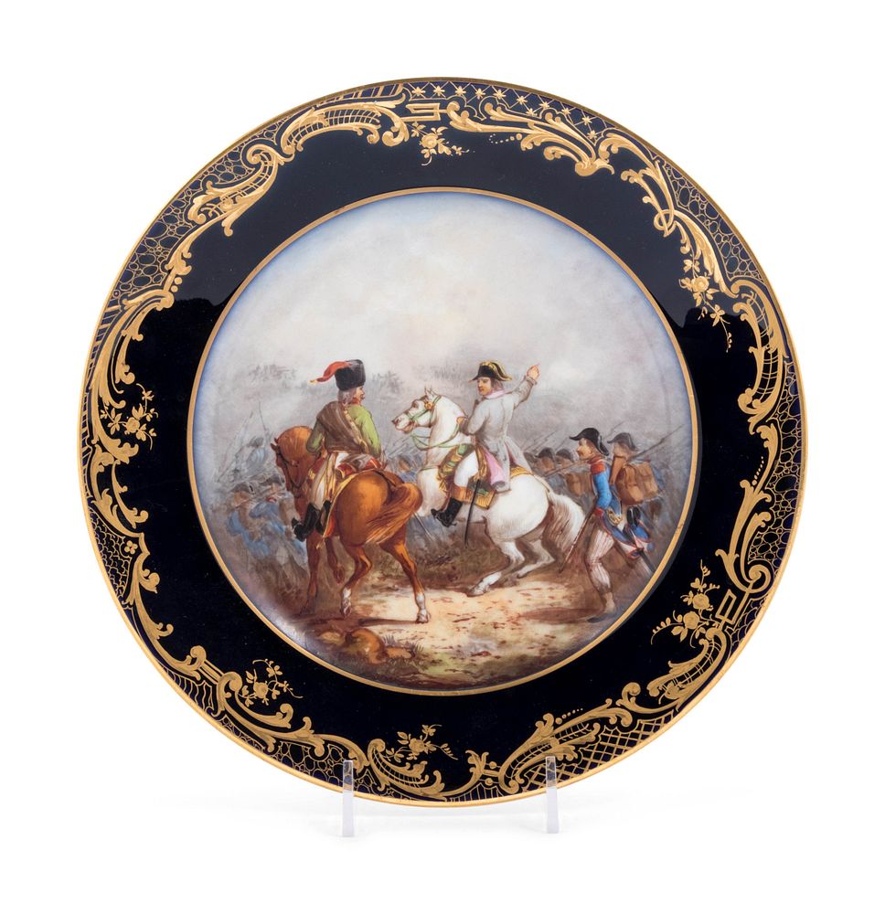 Appraisal: A Sevres Painted and Parcel Gilt Napoleonic Porcelain Cabinet Plate