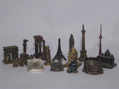 Appraisal: SOUVENIR BUILDINGS Set consists of fifteen famous European and other