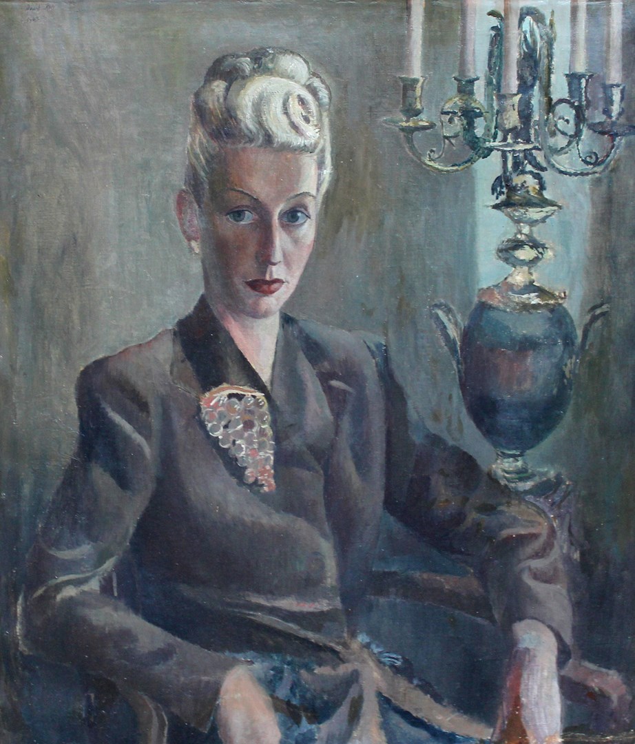 Appraisal: David Rolt - Portrait of a lady oil on canvas