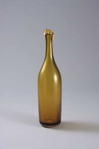 Appraisal: Amber bottle vase H S