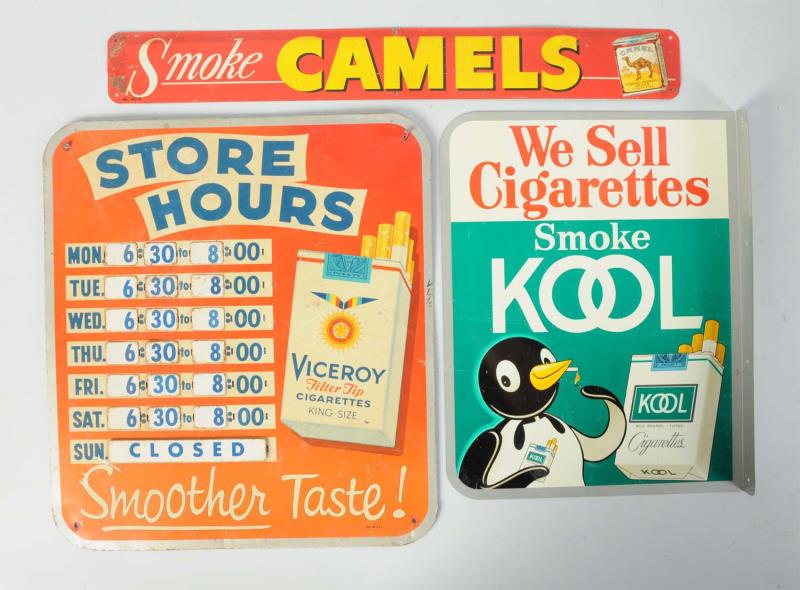 Appraisal: Lot Of Tobacco Advertisements Items This lot includes a Camel