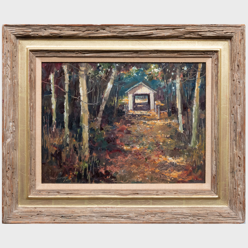 Appraisal: Eric Sloane - Autumn Leaves Oil on Masonite signed 'Eric