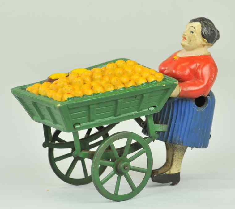 Appraisal: ORANGE STREET VENDOR Attributed to French Mfgr has similar qualities