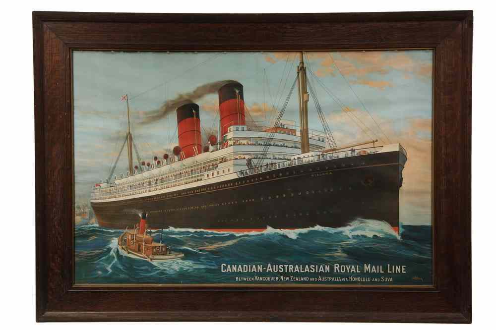 Appraisal: CHROMOLITHOGRAPH - Ocean Liner Advertising for 'Canadian Australasian Royal Mail