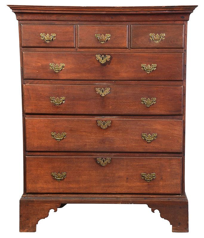 Appraisal: Fine Pennsylvania Chippendale Semi-Tall Chest th century surviving in a