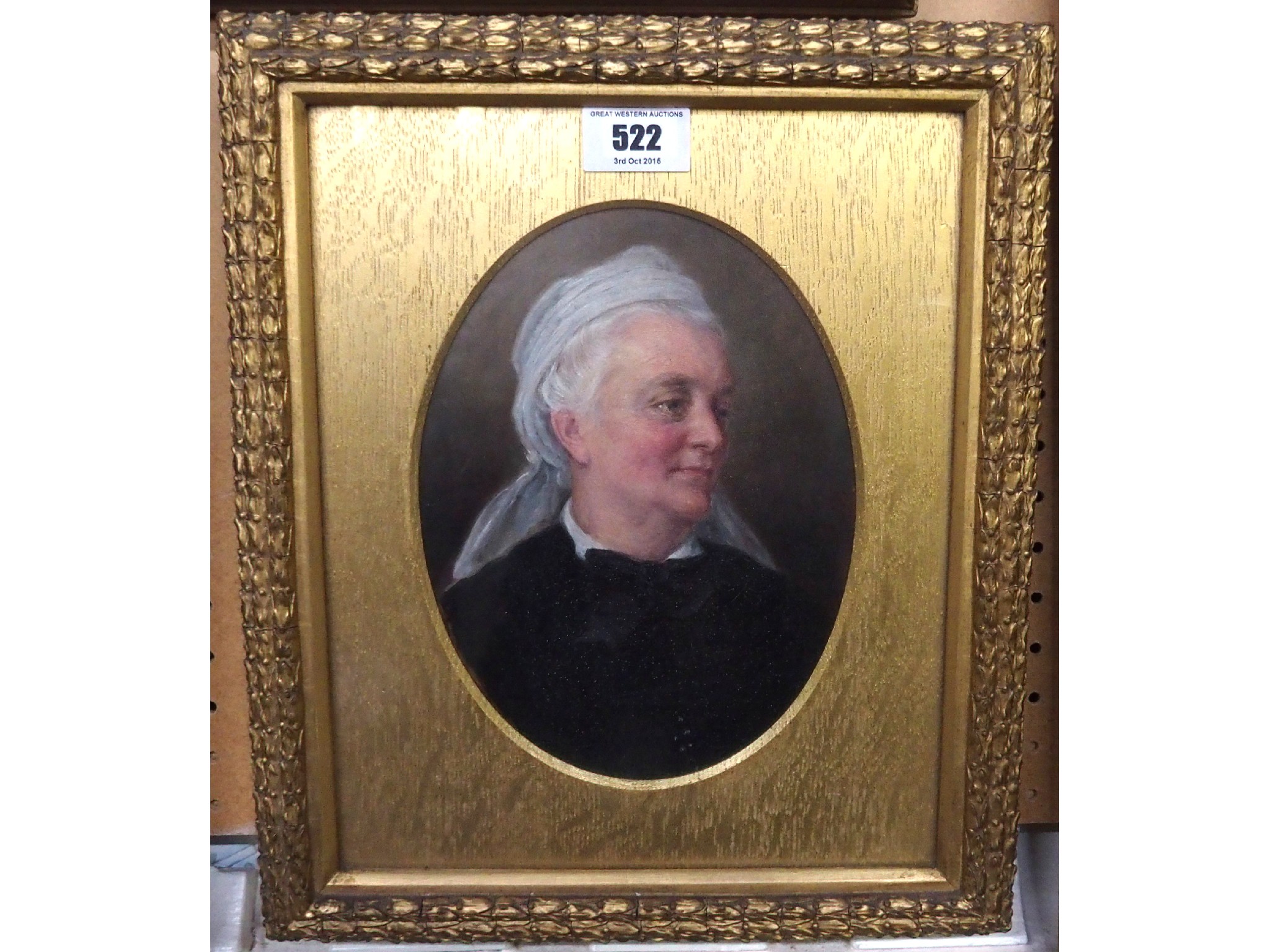 Appraisal: SCOTTISH SCHOOL th Century Portrait of an elderly lady oil