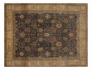 Appraisal: Contemporary Rug Contemporary floral and geometric carpet x In overall