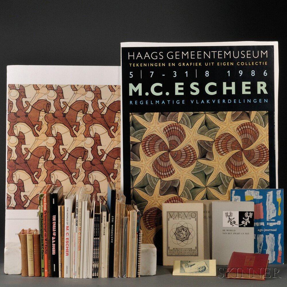 Appraisal: Escher Maurits Cornelis - Lot of Books Catalogs Posters and