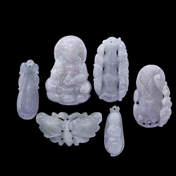 Appraisal: Chinese Jade Pendants Chinese th century Six jade pendants of