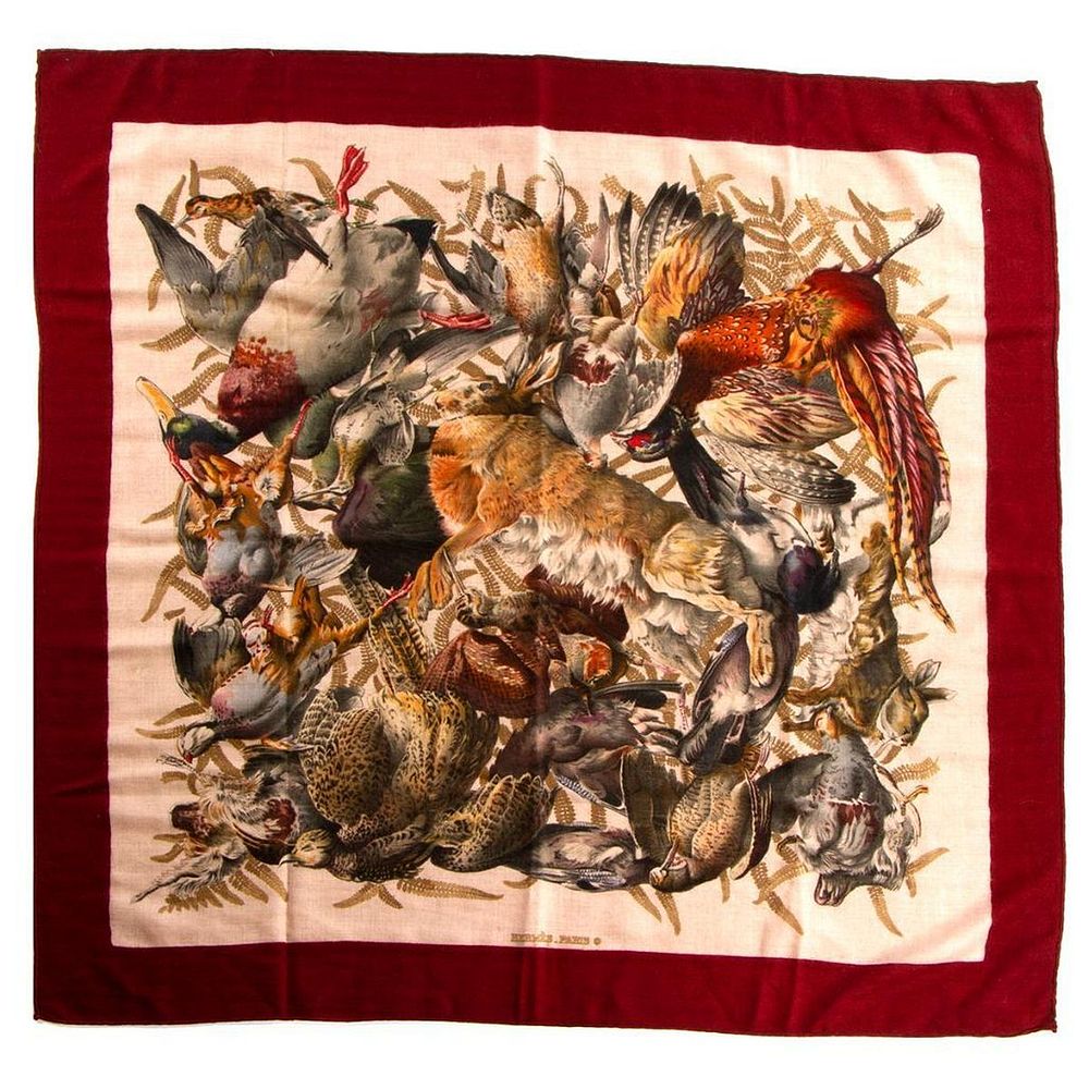 Appraisal: Hermes Cashmere Silk Blend Scarf Hermes Cashmere Silk Blend Scarf